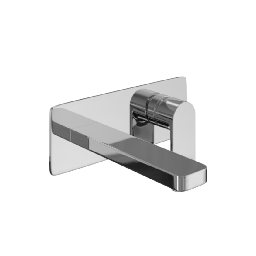 Product Cut out image of the Abacus Edge Chrome Wall Mounted Basin Mixer